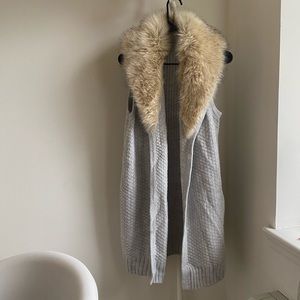 NWT Gap Faux Fur knit vest